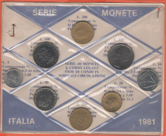 ITALIA - 1981 - Divisionale Con Monete Circolanti - FDC/UNC - Nieuwe Sets & Proefsets