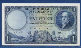 SCOTLAND - P.S336 – 1 POUND 02.01.1958 AUNC, S/n 27N 377491 - 1 Pond