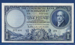 SCOTLAND - P.S336 – 1 POUND 02.01.1958 AUNC, S/n 27N 377491 - 1 Pound