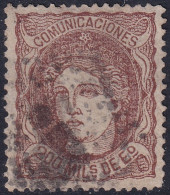 Spain 1870 Sc 168 España Ed 109a Used Rombo De Puntos Cancel - Usati