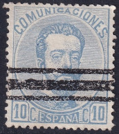 Spain 1873 Sc 181 España Ed 121 Bar (barrados) Cancel - Gebraucht