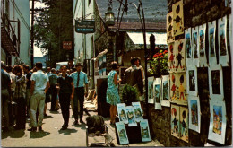 Canada Quebec Rue Du Tresor Street Young Artists Sidealk Display And Sale Of Their Works - Québec - La Cité