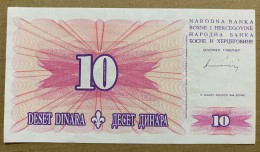 Bosnia, 10 Dinars 1994, Pick 41, UNC - Bosnie-Herzegovine