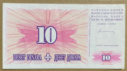 Bosnia, 10 Dinars 1994, Pick 41, XF - Bosnie-Herzegovine