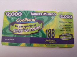 CHILI   PREPAID/ COOLBAND/ $2.000 / TARRJETA MUNDO / ORIGINAL /    MINT     ** 14354** - Chili