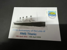 21-7-2023 (3 S 1) 111th Anniversary Of The Loss Of RMS Titanic (14th Aprl 1912 - 14th April 2023) - Andere(Zee)