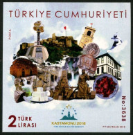 Türkiye 2018 Mi Block 185 MNH Tourism, Culture | Castle, Gastronomy, Monument, Tower | Kastamonu The Cultural Capital - Hojas Bloque