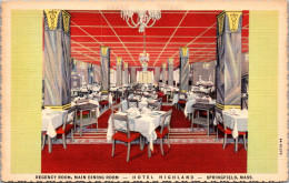 Massachusetts Springfield Hotel Highland Regency Room Main Dining Room Curteich - Springfield