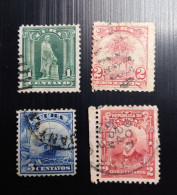 Cuba – Lot 4 Timbres Oblitérés, 1905 Scène De Pays  & 1910 Politicien Militaire - Usati