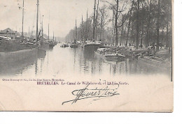 CP Bruxelles Le Canal De Willebroeck Et L'Allée Verte. Animée 1902 .H. Wirix à Emile Servais Wasseiges. - Maritiem