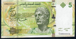 TUNISIA P95 5 DINARS Prefix C/1 ! Signature 10  2013   UNC. - Tunisia