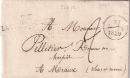 France Marque Postale - 73 / LA FERTE GAUCHER - Avec Texte - 1829 - 1801-1848: Précurseurs XIX