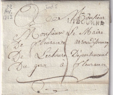 France Marque Postale - 32 LIBOURNE - Avec Texte - 1813 - 1801-1848: Precursori XIX