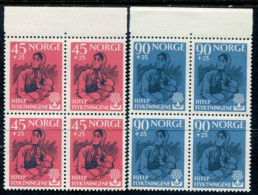 NORWAY 1960 World Refugee Year Blocks Of 4 MNH / **.  Michel 442-43 - Nuevos