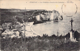 FRANCE - 76 - ETRETAT - Les Falaises D'Aval Et Le Calvaire - Carte Postale Ancienne - Etretat