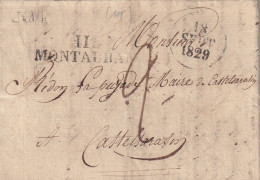 France Marque Postale - 11 / MONTAUBAN - Avec Texte - 1829 - 1801-1848: Précurseurs XIX