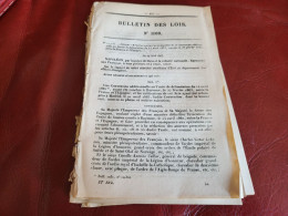 BULLETIN DES LOIS 1863 DECRET IMPERIAL TRAITE DELIMITATION FRANCE ESPAGNE DROIT TIMBRE MARTINIQUE GUADELOUPE - Decreti & Leggi