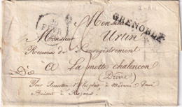 France Marque Postale - 37 / GRENOBLE - Avec Texte - 1829 - 1801-1848: Précurseurs XIX