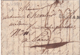 France Marque Postale - 71 / LE MANS - Avec Texte - 1821 - 1801-1848: Precursori XIX