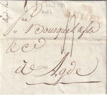 France Marque Postale - 33 / LUNEL - Avec Texte - 1799 - 1701-1800: Precursors XVIII