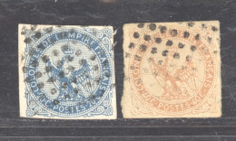 Colonies Générales  :  Yv  4-5  (o) - Eagle And Crown