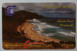 ST KITTS & NEVIS - GPT - $10 - 3CSK (error) - South East Peninsula - Mint - St. Kitts En Nevis