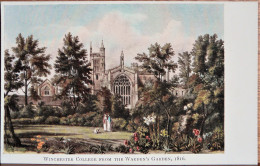 WINCHESTER COLLEGE CHAPEL FROM THE WARDEN'S GARDEN 1816 CARTE MODERNE - Winchester