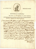 Republique Romaine Repubblica Romana Montemilone Vignette 1798 - Documenti Storici