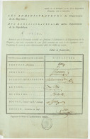 Departement Mayenne 1797 Laval Autographe Des Administrateurs Provost Serveau Julliot-Morandiere Letard Dutertre Bouvet - Documenti Storici