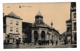 Spa Tramway Le Pouhon Cpa Animée Liège Htje - Spa