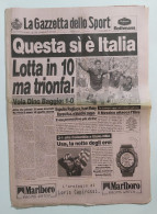 47545 Gazzetta Dello Sport 24/06/1994 Mondiali USA 94 Italia Batte Norvegia 1-0 - Sport