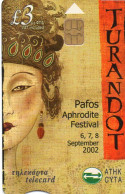 CYPRUS - CHIP CARD - OPERA - TURANDOT - PAFOS APHRODITE FESTIVAL 2002 - Chypre