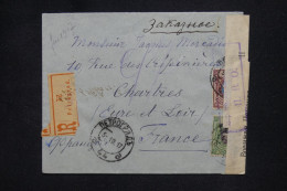 RUSSIE - Enveloppe En Recommandé De Pétrograd Pour La France En 1917 Avec Contrôle Postal - L 145207 - Briefe U. Dokumente