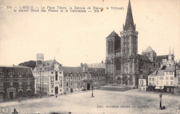 FRANCE - 14 - LISIEUX - La Place Thiers - La Banque De France - Le Tribunal Le Nouvel Hôtel ... - Carte Postale Ancienne - Lisieux