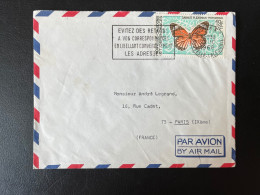 ENVELOPPE NOUVELLE CALEDONIE 1968 NOUMEA POUR PARIS / PAPILLON - Storia Postale