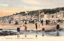 FRANCE - 14 - TROUVILLE - La Plage Et L'Hôtel Des Roches Noires - LL - Carte Postale Ancienne - Trouville