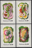 Dinamarca 2012 Correo 1679/82 **/MNH Gastronomia / Canapés Tradicionales. (4sel - Nuevos