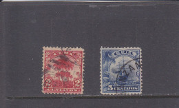 CUBA - O / FINE CANCELLED - 1899 - PALMS , "UMBRIA" BOAT - Yv. 143, 145     Mi. 2, 4 - Gebruikt