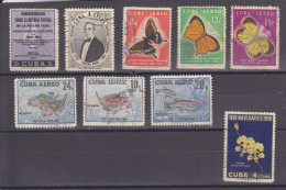 CUBA - O / FINE CANCELLED - 1958 - XMAS, POEY, SHELL, FISHES, BUTTERFLIES - Oblitérés