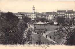 FRANCE - 17 - ROCHEFORT SUR MER - La Place Colbert Et L'église Saint Louis - LL - Carte Postale Ancienne - Rochefort