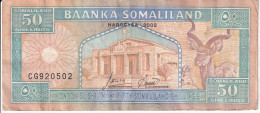 BILLETE DE SOMALIA DE 50 SHILLINGS DEL AÑO 2002  (BANKNOTE) - Somalië