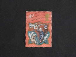 GRANDE BRETAGNE ROYAUME UNI GB UK YT 602 OBLITERE - NOËL CHRISTMAS ENLUMINURE PSAUTIER DE L'ISLE / ANGE ANGEL BERGERS - Used Stamps