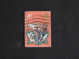 GRANDE BRETAGNE ROYAUME UNI GB UK YT 602 OBLITERE - NOËL CHRISTMAS ENLUMINURE PSAUTIER DE L'ISLE / ANGE ANGEL BERGERS - Used Stamps