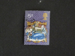 GRANDE BRETAGNE ROYAUME UNI GB UK YT 603 OBLITERE - NOËL CHRISTMAS ENLUMINURE PSAUTIER DE L'ISLE / JESUS CRECHE - Used Stamps