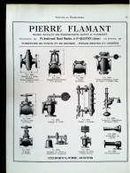 ► Pièces De FONDERIE Soupapes PIERRE FLAMANT   ST QUENTIN (Aisnes)  - Page Catalogue Technique 1928  (Env 22 X 30 Cm) - Maschinen