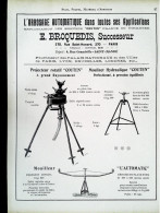 ► ARROSAGE AUTOMATIQUE  E. BROQUEDIS Rue Grandville SAINT MANDE - Page Catalogue Technique 1928  (Env 22 X 30 Cm) - Macchine