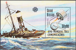 Guinée Bissau 1983 Navire,Espace,Spoutnik,Radio,Satellite,Communications M/s MNH - Other & Unclassified