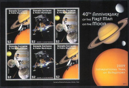 Grenada Grenadines 2009 Space, Moon Landing, Apollo 11, Planets, M/s MNH - Sonstige & Ohne Zuordnung