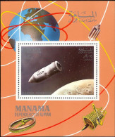 Manama 1969 Capsule Vostok,Exploration Spatiale,Lune M/s MNH - Autres & Non Classés