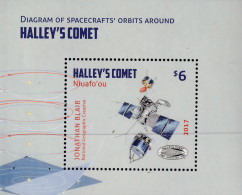 Niuafo'ou 2017 Espace,Comète De Halley,Astronomie,Astronome M/s MNH - Otros & Sin Clasificación